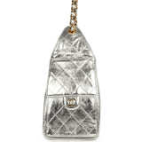 Chanel Small 25 Hobo Bag Silver Metallic Calfskin Gold Hardware - Thumbnail View 3