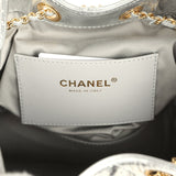 Chanel Small 25 Hobo Bag Silver Metallic Calfskin Gold Hardware - Thumbnail View 9