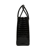 Chanel Large Cerf Shopping Bag Black Croc Embossed Calfskin Gold Hardware - Thumbnail View 3