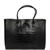 Chanel Large Cerf Shopping Bag Black Croc Embossed Calfskin Gold Hardware - Thumbnail View 4