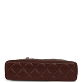 Chanel Top Handle Long Vanity Case with Chain Brown Lambskin Light Gold Hardware - Thumbnail View 6