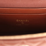 Chanel Top Handle Long Vanity Case with Chain Brown Lambskin Light Gold Hardware - Thumbnail View 9