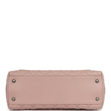 Pre-owned Chanel Medium Coco Handle Flap Bag Blush Caviar Aged Ruthenium Hardware - Thumbnail View 6