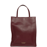 Chanel Small "Grocery Bag" with Chain Dark Burgundy Calfskin Gold Hardware - Thumbnail View 4