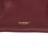 Chanel Small "Grocery Bag" with Chain Dark Burgundy Calfskin Gold Hardware - Thumbnail View 8