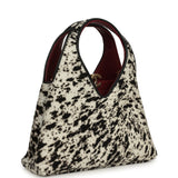 Chanel Small Chic Lady "Dalmatian Print" Shopping Bag Black, White Pony Hair Gold Hardware - Thumbnail View 2