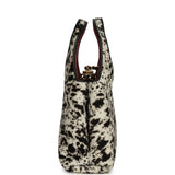 Chanel Small Chic Lady "Dalmatian Print" Shopping Bag Black, White Pony Hair Gold Hardware - Thumbnail View 3