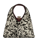 Chanel Small Chic Lady "Dalmatian Print" Shopping Bag Black, White Pony Hair Gold Hardware - Thumbnail View 4
