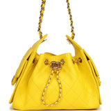 Chanel Mini 25 Hobo Bag Yellow Caviar Gold Hardware - Thumbnail View 1