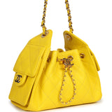 Chanel Mini 25 Hobo Bag Yellow Caviar Gold Hardware - Thumbnail View 2