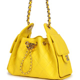 Chanel Mini 25 Hobo Bag Yellow Caviar Gold Hardware - Thumbnail View 5