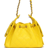 Chanel Mini 25 Hobo Bag Yellow Caviar Gold Hardware - Thumbnail View 4