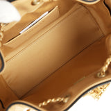 Chanel Mini 25 Hobo Bag Beige Raffia and Black Calfskin Antique Gold Hardware - Thumbnail View 8