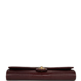 Chanel Long Top Handle Clutch with Chain Dark Burgundy Lizard Embossed Calfskin Gold Hardware - Thumbnail View 4