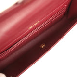 Chanel Long Top Handle Clutch with Chain Dark Burgundy Lizard Embossed Calfskin Gold Hardware - Thumbnail View 8