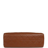 Chanel Large Coco Hobo Bag Beige Suede, Light Brown Shiny Lambskin Brushed Gold Hardware - Thumbnail View 6
