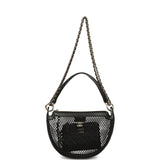 Chanel Round Clutch with Chain Black Mesh, Lambskin Light Gold Hardware - Thumbnail View 6