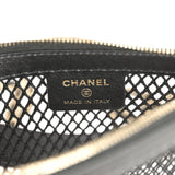 Chanel Round Clutch with Chain Black Mesh, Lambskin Light Gold Hardware - Thumbnail View 10