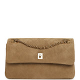 Chanel Medium "Eyes on You" Flap Bag Beige Suede Gold Hardware - Thumbnail View 1