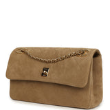 Chanel Medium "Eyes on You" Flap Bag Beige Suede Gold Hardware - Thumbnail View 5