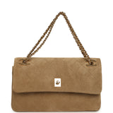 Chanel Medium "Eyes on You" Flap Bag Beige Suede Gold Hardware - Thumbnail View 7