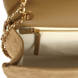 Chanel Medium "Eyes on You" Flap Bag Beige Suede Gold Hardware - Thumbnail View 10