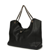 Chanel Maxi Shopping Bag Black Grained Calfskin Gold Hardware - Thumbnail View 5