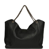 Chanel Maxi Shopping Bag Black Grained Calfskin Gold Hardware - Thumbnail View 4