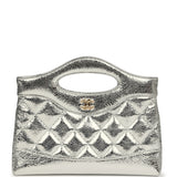 Chanel 31 Clutch with Chain Silver Metallic Calfskin Gold Hardware - Thumbnail View 1