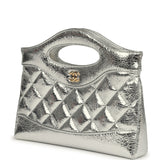Chanel 31 Clutch with Chain Silver Metallic Calfskin Gold Hardware - Thumbnail View 5