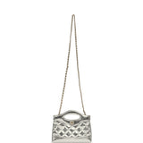 Chanel 31 Clutch with Chain Silver Metallic Calfskin Gold Hardware - Thumbnail View 7