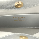 Chanel 31 Clutch with Chain Silver Metallic Calfskin Gold Hardware - Thumbnail View 9
