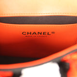 Chanel Small Coco Beach Stripe Flap Bag Orange, White and Black Raffia Gold Hardware - Thumbnail View 9