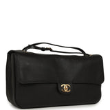Chanel Maxi "Souplissimo" Small Flap Bag Black Grained Calfskin Gold Hardware - Thumbnail View 2