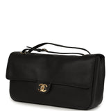 Chanel Maxi "Souplissimo" Small Flap Bag Black Grained Calfskin Gold Hardware - Thumbnail View 5