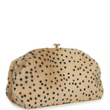 Chanel Large "Cheetah Print" Clutch with Chain Beige Calf Hair, Black Leather Gold Hardware - Thumbnail View 2