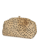 Chanel Large "Cheetah Print" Clutch with Chain Beige Calf Hair, Black Leather Gold Hardware - Thumbnail View 5