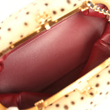 Chanel Large "Cheetah Print" Clutch with Chain Beige Calf Hair, Black Leather Gold Hardware - Thumbnail View 9