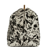 Chanel Large "Dalmatian Print" Clutch with Chain Black, White Pony Hair Gold Hardware - Thumbnail View 3