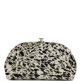 Chanel Large "Dalmatian Print" Clutch with Chain Black, White Pony Hair Gold Hardware - Thumbnail View 4