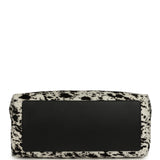 Chanel Large "Dalmatian Print" Clutch with Chain Black, White Pony Hair Gold Hardware - Thumbnail View 9