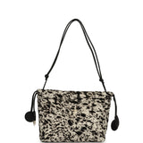 Chanel Large "Dalmatian Print" Shopping Bag Black, White Pony Hair Gold Hardware - Thumbnail View 7