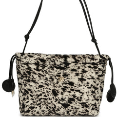 Chanel Large "Dalmatian Print" Shopping Bag Black, White Pony Hair Gold Hardware