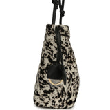 Chanel Large "Dalmatian Print" Shopping Bag Black, White Pony Hair Gold Hardware - Thumbnail View 2