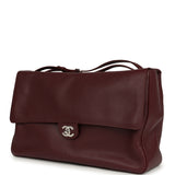 Chanel Maxi "Souplissimo" Large Flap Bag Dark Burgundy Caviar Silver Hardware - Thumbnail View 5