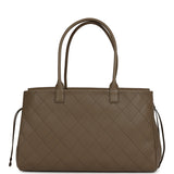Chanel Large "Urban Essential" East West Shopping Tote Dark Khaki Caviar Gold Hardware - Thumbnail View 4