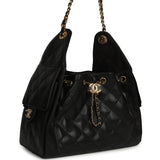 Chanel Small 25 Hobo Bag Black Caviar Gold Hardware - Thumbnail View 2