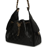 Chanel Small 25 Hobo Bag Black Caviar Gold Hardware - Thumbnail View 5