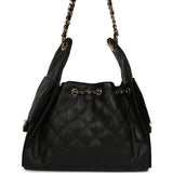 Chanel Small 25 Hobo Bag Black Caviar Gold Hardware - Thumbnail View 4