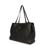 Chanel XXL "It Girl" Shopping Tote Black Grained Calfskin Gold Hardware - Thumbnail View 5